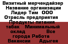 Визитный мерчендайзер › Название организации ­ Лидер Тим, ООО › Отрасль предприятия ­ Продукты питания, табак › Минимальный оклад ­ 25 100 - Все города Работа » Вакансии   . Адыгея респ.,Адыгейск г.